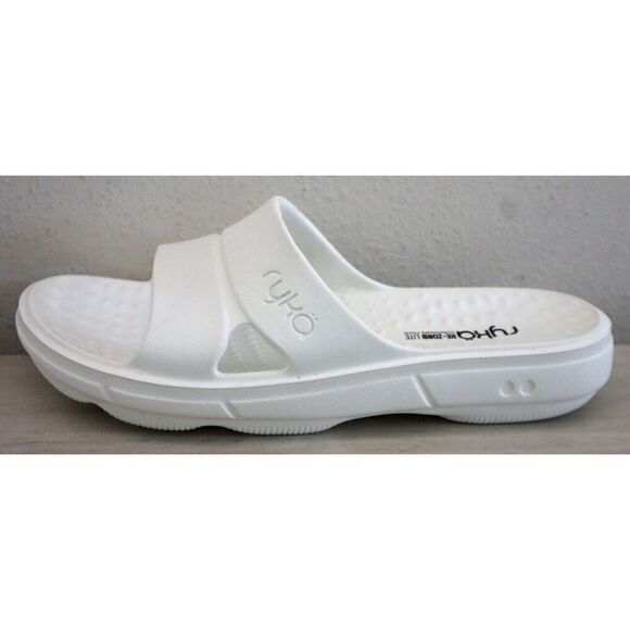 Ryka Women's Sz 12M Brilliant White Restore Recovery Slip-On Slide Sandals - Picture 7 of 8